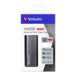 VERBATIM VX500 SSD ESTERNO 120GB USB 3.0 ARGENTO